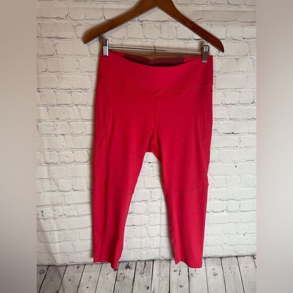 Outdoor Voices Red Leggings Cropped Size Large - Picture 1 of 11